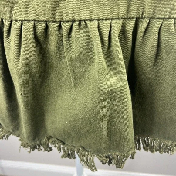 Beautiful Stories Anthropologie Inika Olive Green Utility Jacket S Embroidered - Picture 14 of 16